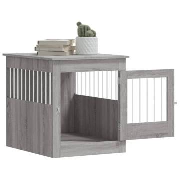 Dog Crate Furniture Grey Sonoma 64.5x80x71 cm Engineered Wood