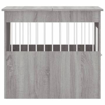 Dog Crate Furniture Grey Sonoma 64.5x80x71 cm Engineered Wood