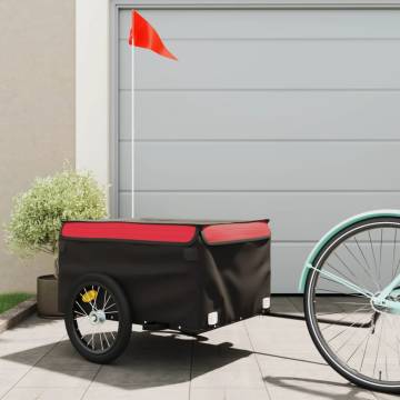 Bike Trailer Black and Red 45 kg Iron