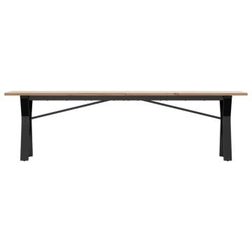 Coffee Table Y-Frame 160x40x45 cm Solid Wood Pine and Cast Iron