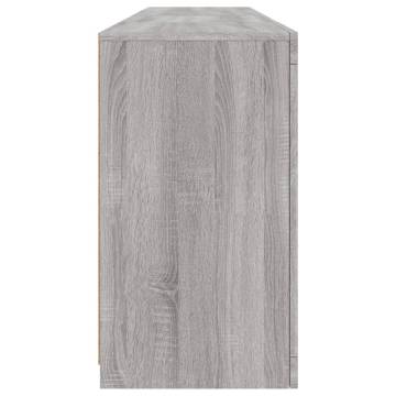 Sideboard with LED Lights Grey Sonoma 164x37x67 cm