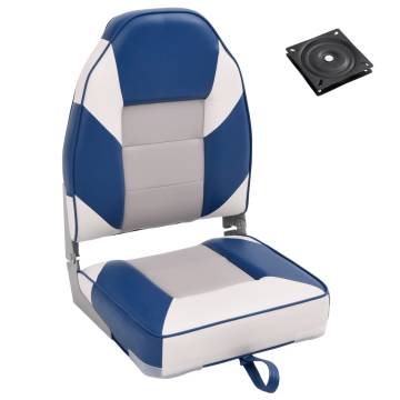 2 Piece Foldable Boat Seat Set High Backrest