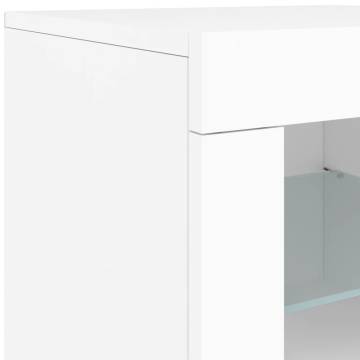 Sideboard with LED Lights White 162x37x67 cm