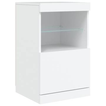 Sideboard with LED Lights White 162x37x67 cm