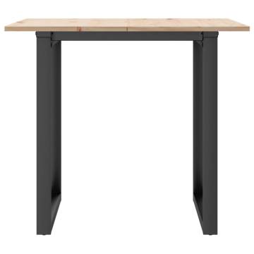 Dining Table O-Frame 90x90x75 cm Solid Wood Pine and Cast Iron