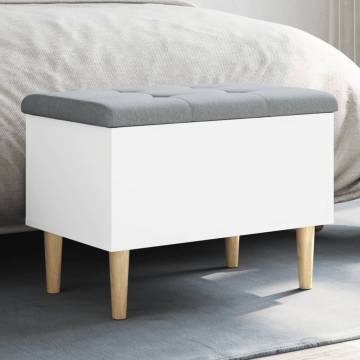 Storage Bench White 62x42x46 cm Engineered Wood