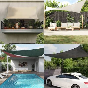 Sunshade Sail 160 g/m² Square Sand 3x3 m HDPE