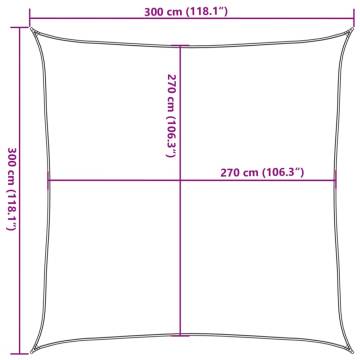 Sunshade Sail 160 g/m² Square Sand 3x3 m HDPE