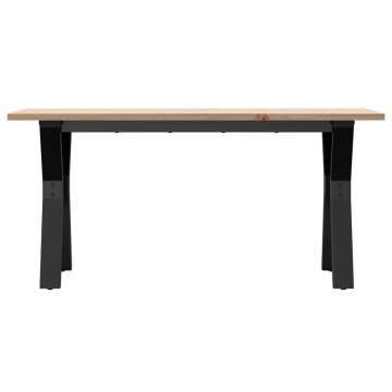 Coffee Table Y-Frame 100x50x45 cm Solid Wood Pine and Cast Iron