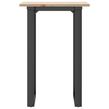 Dining Table O-Frame 50x50x75 cm Solid Wood Pine and Cast Iron