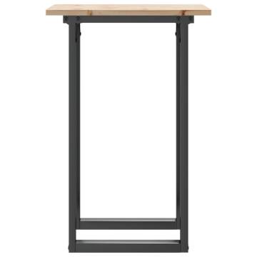 Dining Table O-Frame 50x50x75 cm Solid Wood Pine and Cast Iron