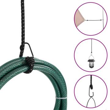 Bungee Cords with Reflective Strips and Hooks 50 pcs 88 cm