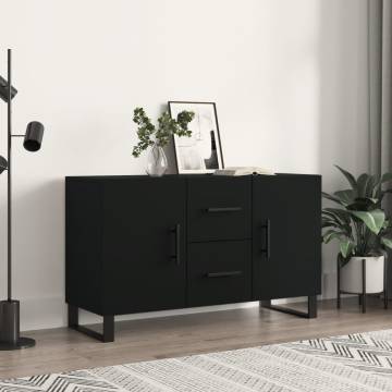 Sideboard Black 100x36x60 cm Engineered Wood