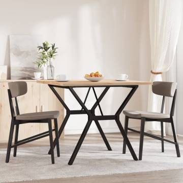 Dining Table Y-Frame 90x90x75.5 cm Solid Wood Pine and Cast Iron