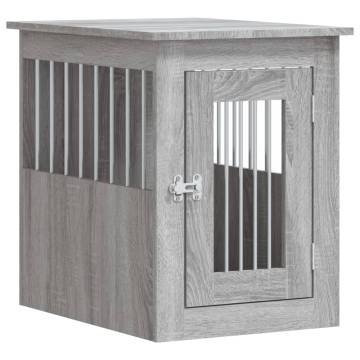 Dog Crate Furniture Grey Sonoma 45x62x59 cm Engineered Wood