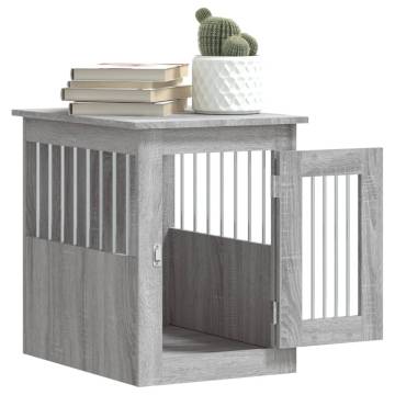 Dog Crate Furniture Grey Sonoma 45x62x59 cm Engineered Wood