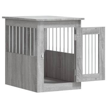 Dog Crate Furniture Grey Sonoma 45x62x59 cm Engineered Wood