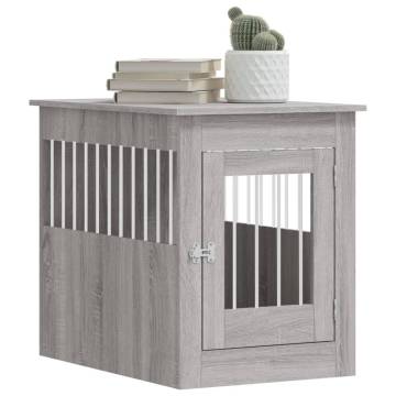 Dog Crate Furniture Grey Sonoma 55x80x68 cm Engineered Wood