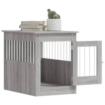 Dog Crate Furniture Grey Sonoma 55x80x68 cm Engineered Wood