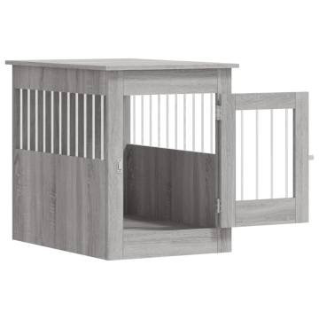 Dog Crate Furniture Grey Sonoma 55x80x68 cm Engineered Wood