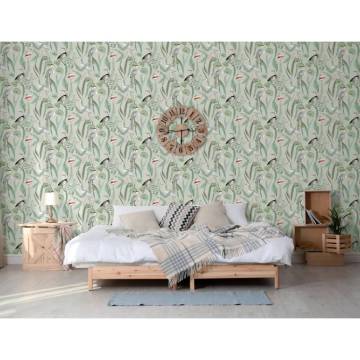 DUTCH WALLCOVERINGS Wallpaper Flamingo Mint