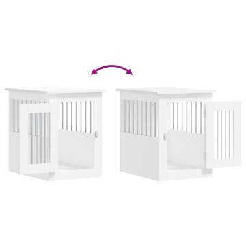 Dog Crate Furniture White 45x62x59 cm Engineered Wood