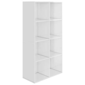 Book Cabinet/Sideboard High Gloss White 66x30x130 cm Engineered Wood