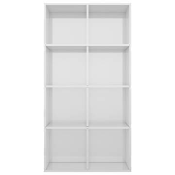 Book Cabinet/Sideboard High Gloss White 66x30x130 cm Engineered Wood