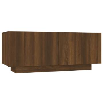 TV Cabinet Brown Oak 100x35x40 cm Engineered Wood