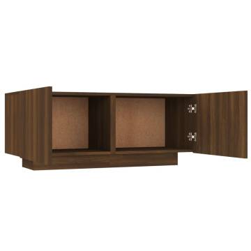 TV Cabinet Brown Oak 100x35x40 cm Engineered Wood