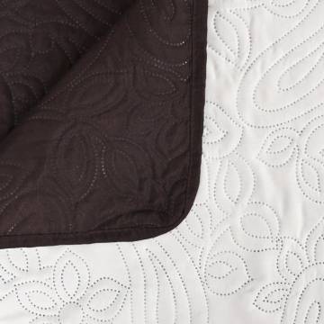 Double-sided Quilted Bedspread 220x240 cm Cream and Brown