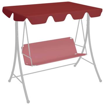 Replacement Canopy for Garden Swing Wine Red 188/168x145/110 cm