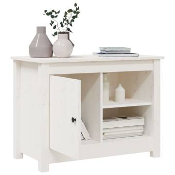 TV Cabinet White 70x36.5x52 cm Solid Wood Pine