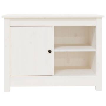 TV Cabinet White 70x36.5x52 cm Solid Wood Pine