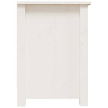 TV Cabinet White 70x36.5x52 cm Solid Wood Pine