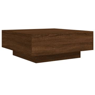 Coffee Table Brown Oak 80x80x31 cm Engineered Wood