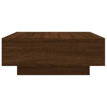 Coffee Table Brown Oak 80x80x31 cm Engineered Wood