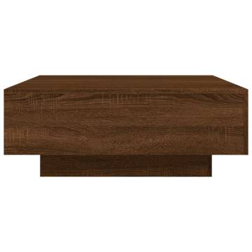 Coffee Table Brown Oak 80x80x31 cm Engineered Wood