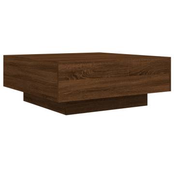 Coffee Table Brown Oak 80x80x31 cm Engineered Wood