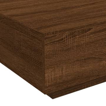 Coffee Table Brown Oak 80x80x31 cm Engineered Wood