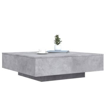 Coffee Table Concrete Grey 100x100x31 cm Engineered Wood