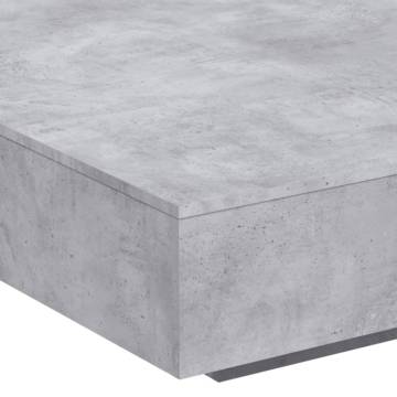 Coffee Table Concrete Grey 100x100x31 cm Engineered Wood