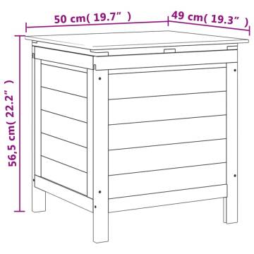 Garden Storage Box Anthracite 50x49x56.5 cm Solid Wood Fir