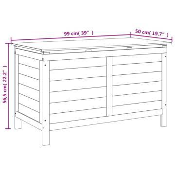 Outdoor Cushion Box 99x50x56.5 cm Solid Wood Fir