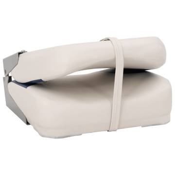 2 Piece Foldable Boat Seat Set with Blue-white Pillow