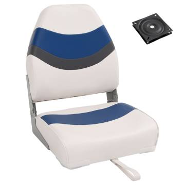 2 Piece Foldable Boat Seat Set High Backrest