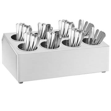 Cutlery Holder 8 Grids Rectangular Stainless Steel