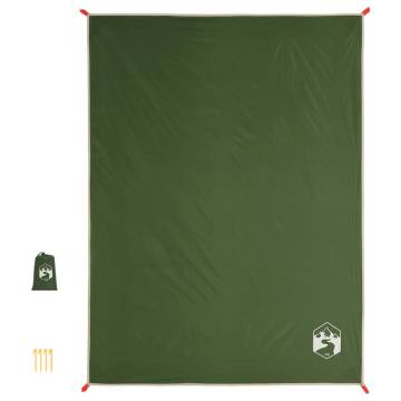 Picnic Blanket with Pegs Green 205x155 cm