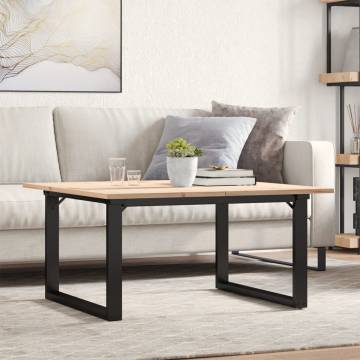 Coffee Table O-Frame 80x80x45 cm Solid Wood Pine and Cast Iron