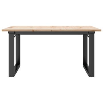 Coffee Table O-Frame 80x80x45 cm Solid Wood Pine and Cast Iron